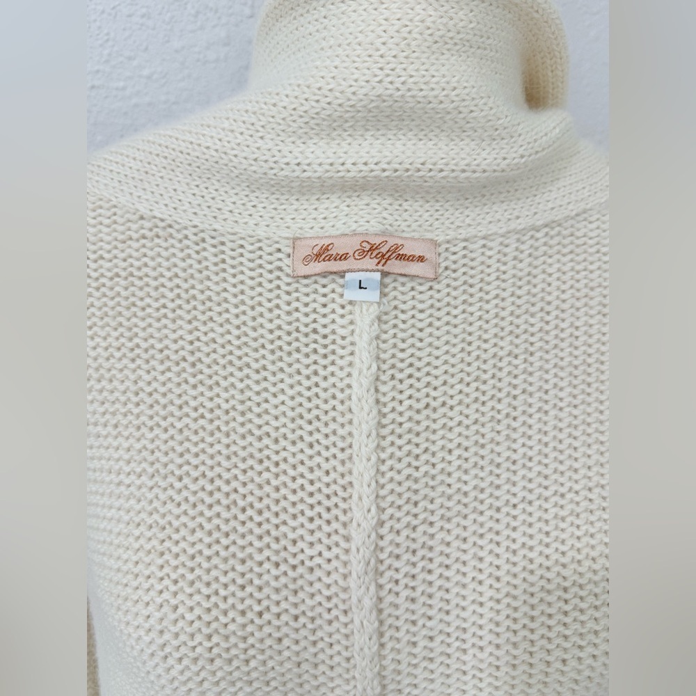 Mara Hoffman Alpaca Merino Wool Blend Kimono Style Robe Sweater Cardigan Large - Picture 4 of 8